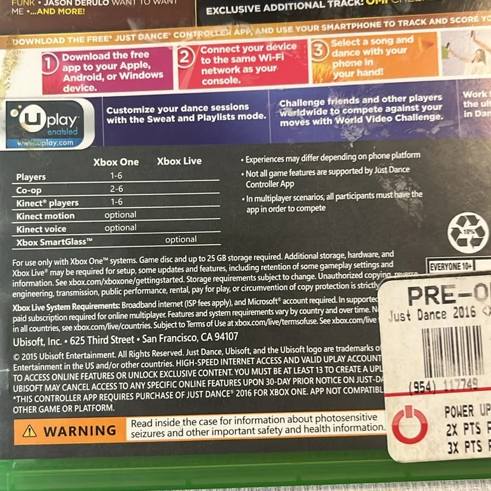 Just Dance 2016 (Gold Edition) Xbox One Video Game EUC